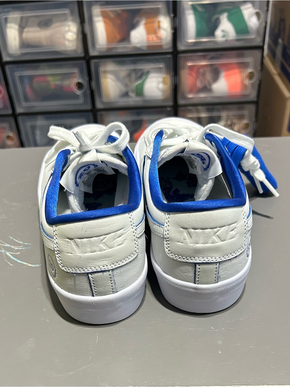 Nike GT Low Skate Sneakers in White and Blue Sz 8 - Picture 6 of 9